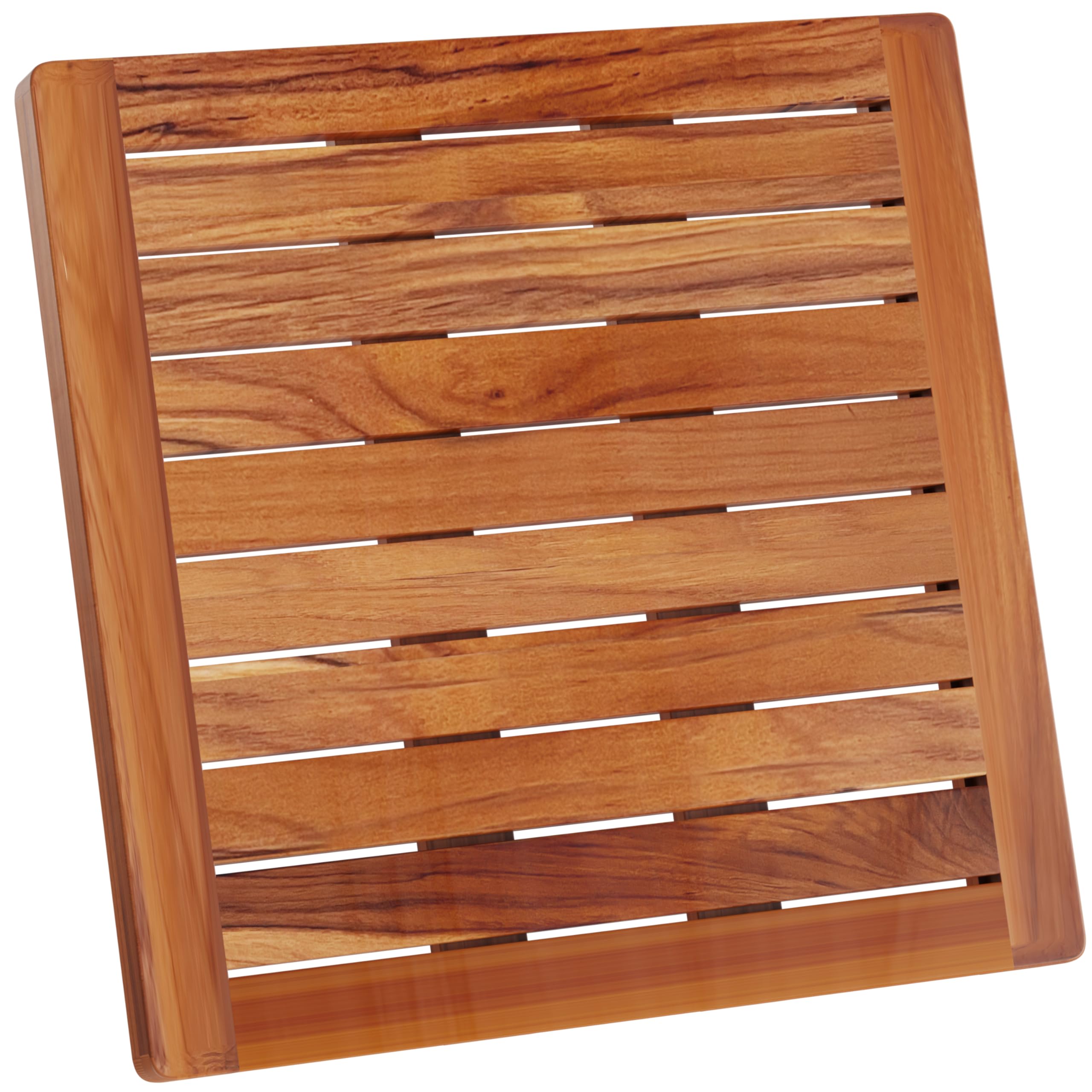 Hovea Teak Wood Bath Mat – 50x50cm Non-Slip Square Shower & Garden Mat