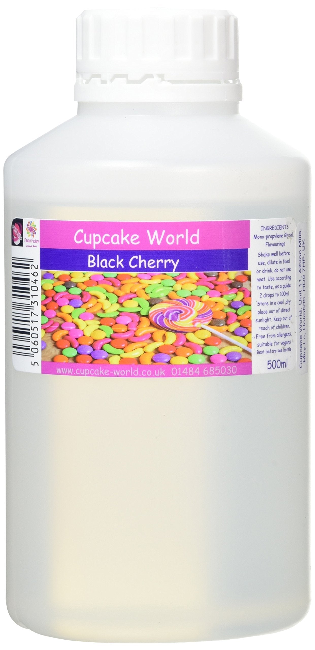 Cupcake World Black Cherry Intense Food Flavouring Essence – 500ml