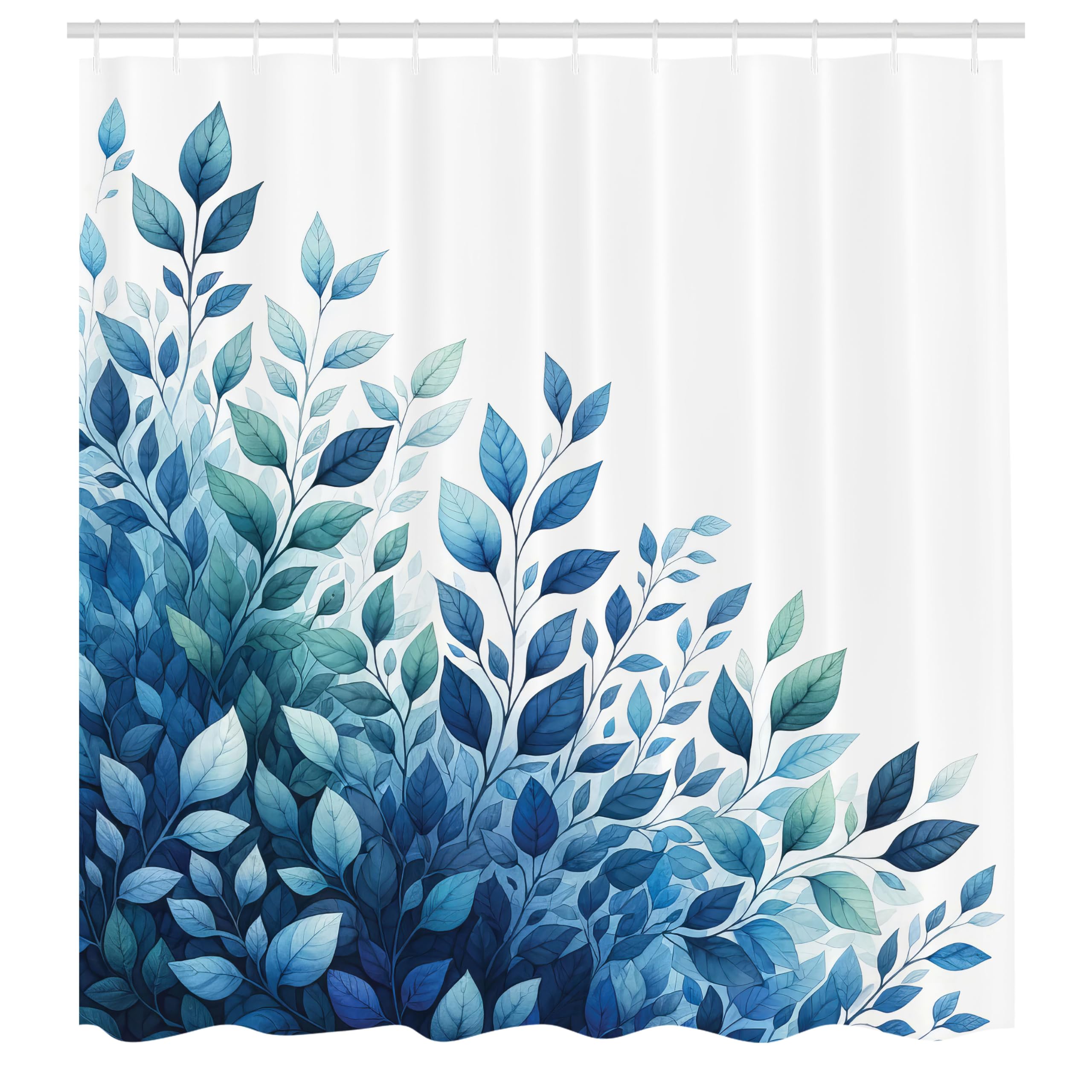 Abakuhaus Watercolor Leaves Shower Curtain | Waterproof Fabric, 175x200cm