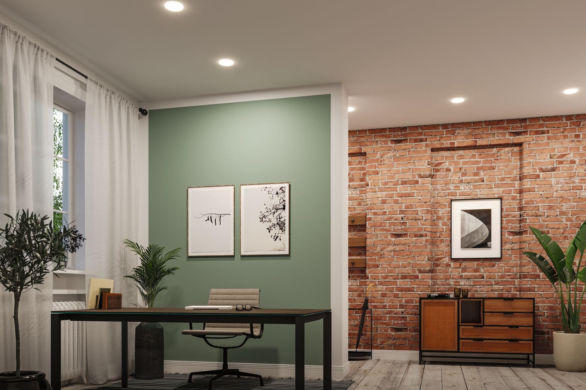 Paulmann Veluna VariFit LED Recessed Panel | IP44 3-Step Dim 215mm Round