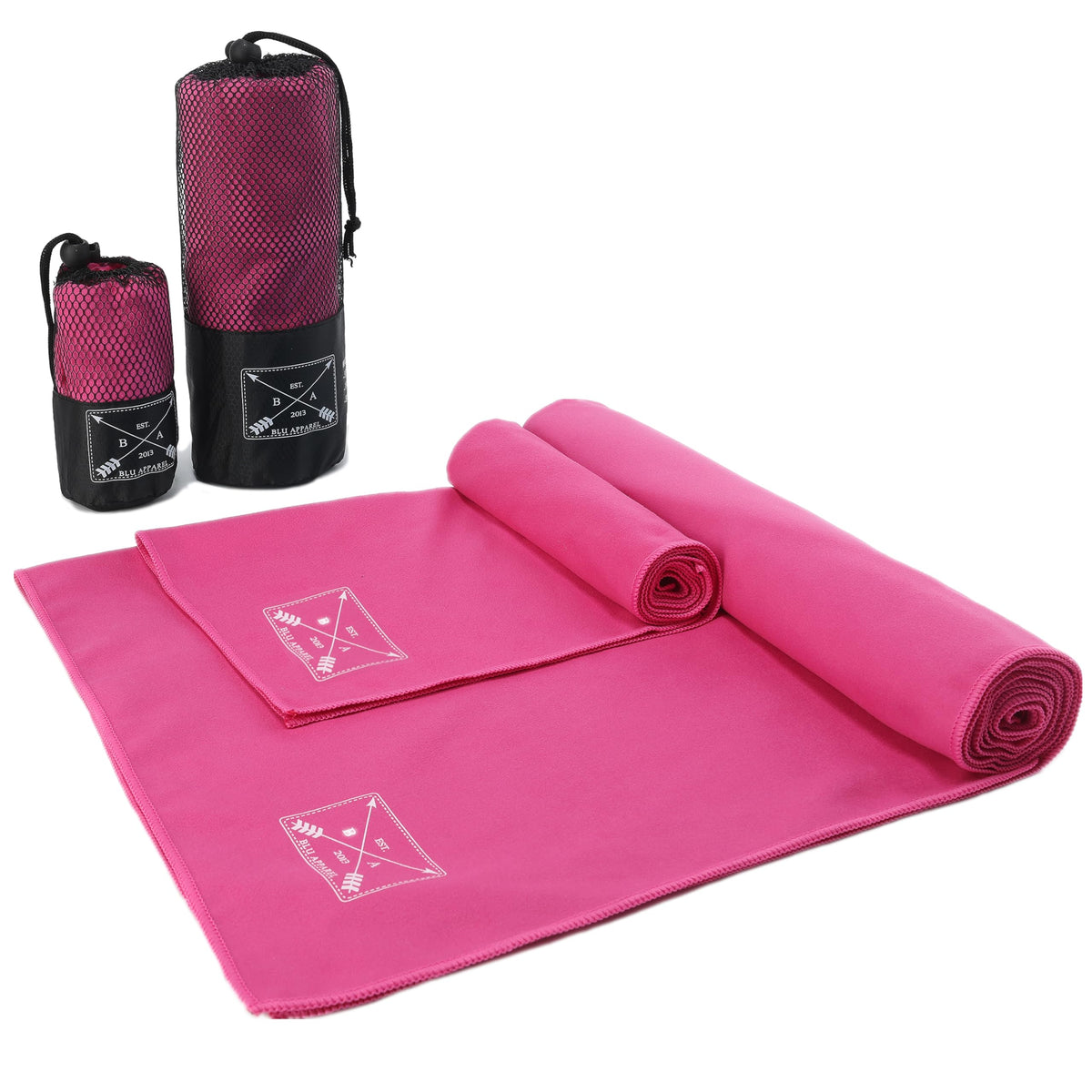 Blu Apparel Mircrofibre Towel Hot Pink, Hand Towel