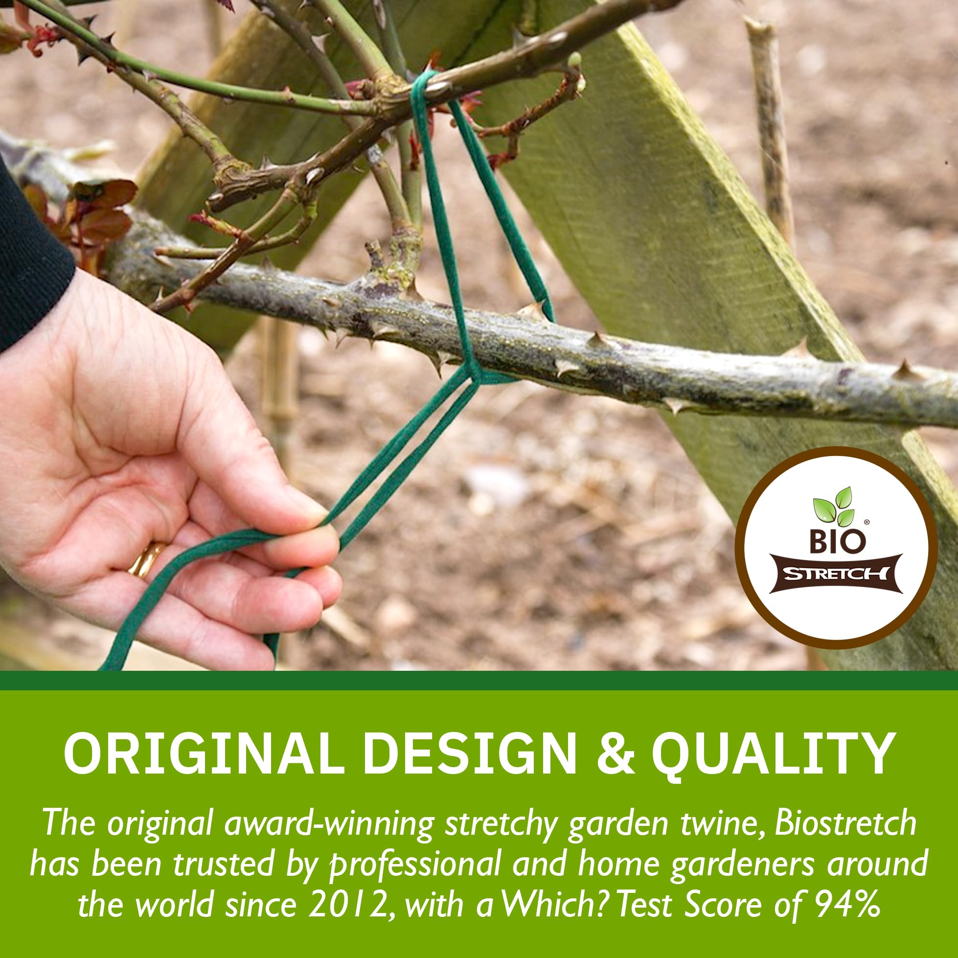 Biostretch Soft Garden Plant Ties – Stretchy Eco-Friendly Twine (200M)