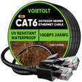VOIETOLT Cat 6 Outdoor Ethernet Cable 35m – Direct Burial 10Gbps Black