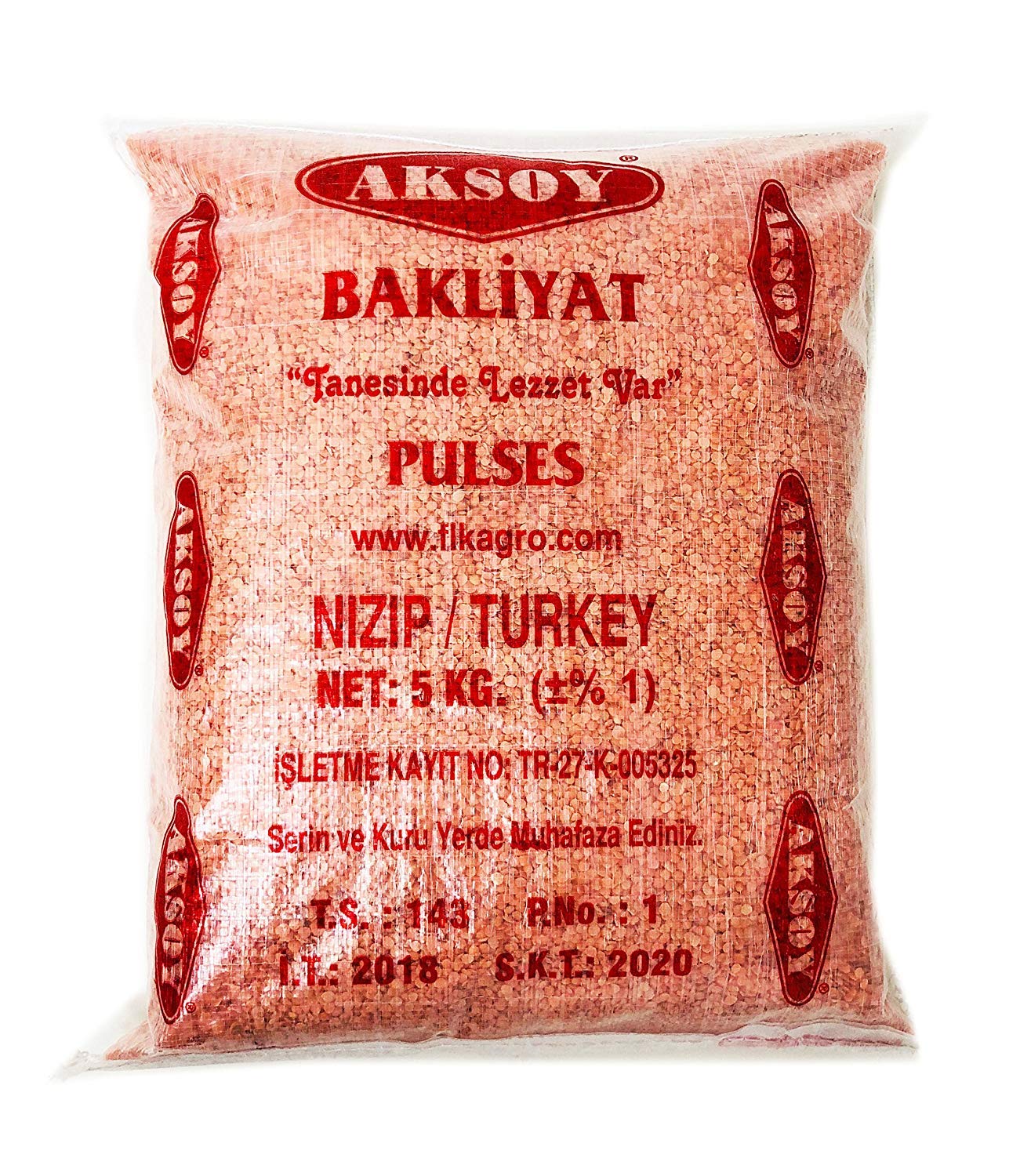 Aksoy Canadian Red Split Lentils – 5KG Bulk Natural Plant Protein