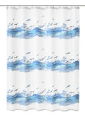 Kleine Wolke Seaside Shower Curtain - Blue Polyester - 180 x 180 cm