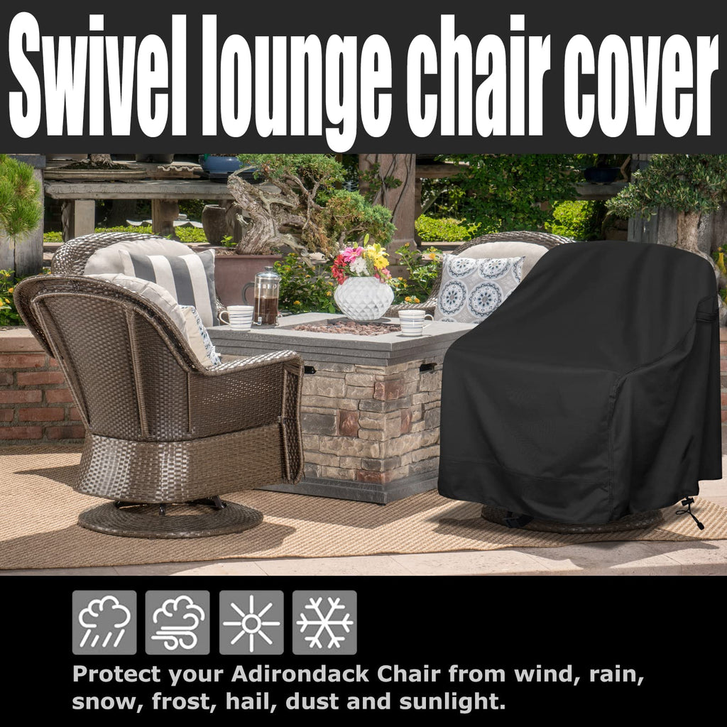 Jolof Store Swivel Lounge Chair Cover - 4 Pack Waterproof 420D Patio Cover