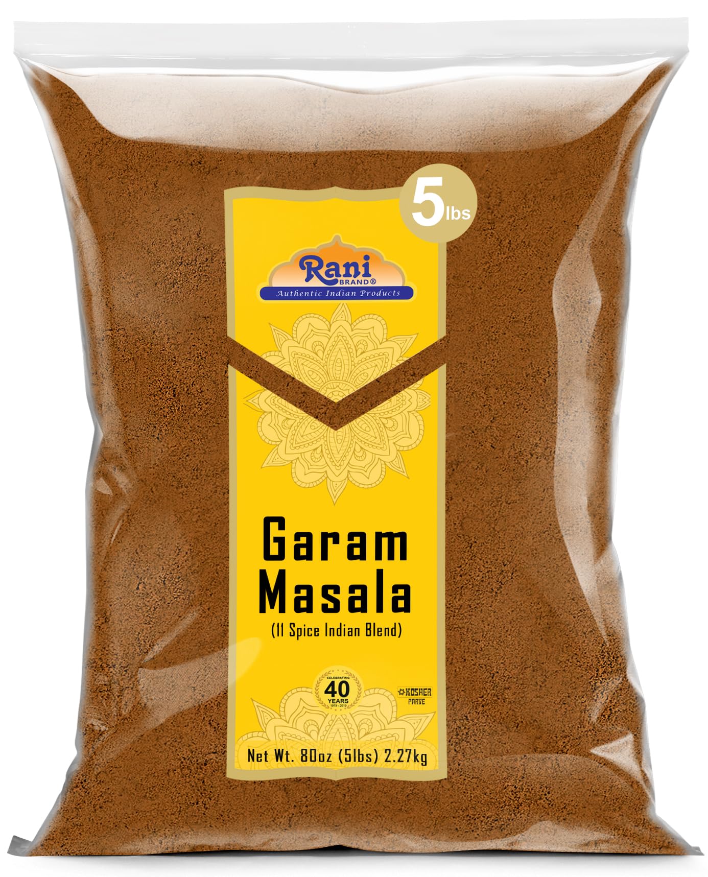 Rani Garam Masala Indian 11-Spice Blend – Salt-Free & Vegan Bulk (5lbs)