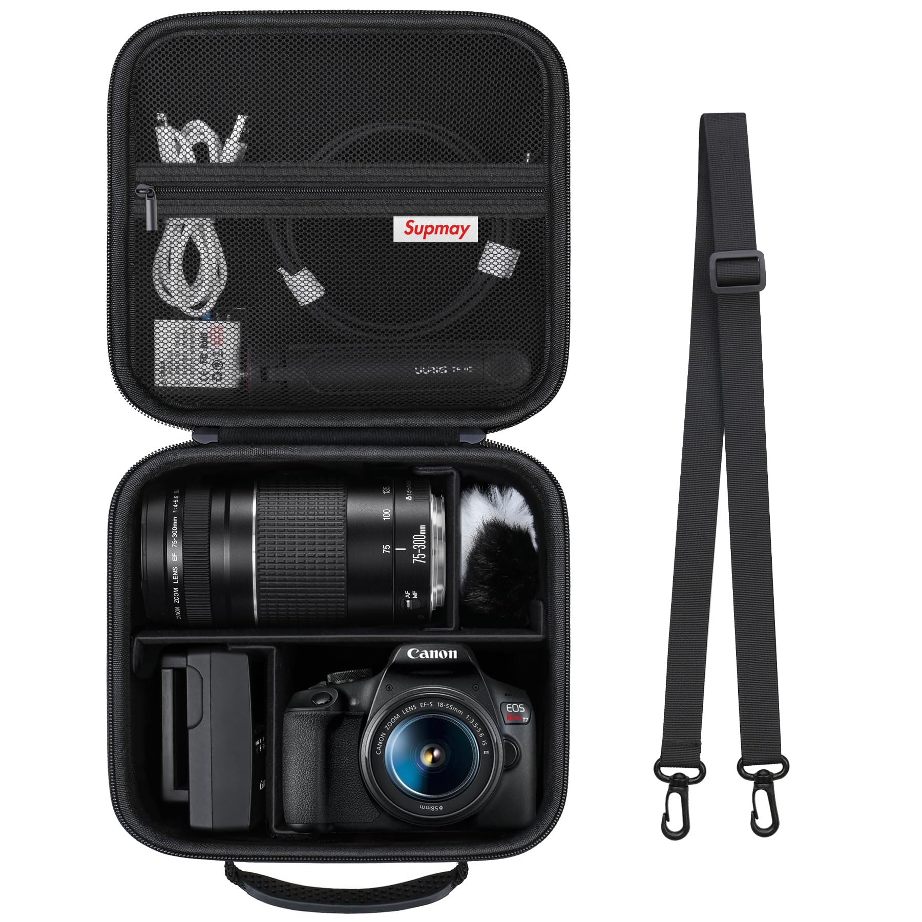 Supmay Hard Travel Case for Canon EOS DSLR & Mirrorless Cameras | Black