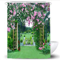 Jolof Store Floral Shower Curtain – Waterproof Polyester Fabric, 180x180cm
