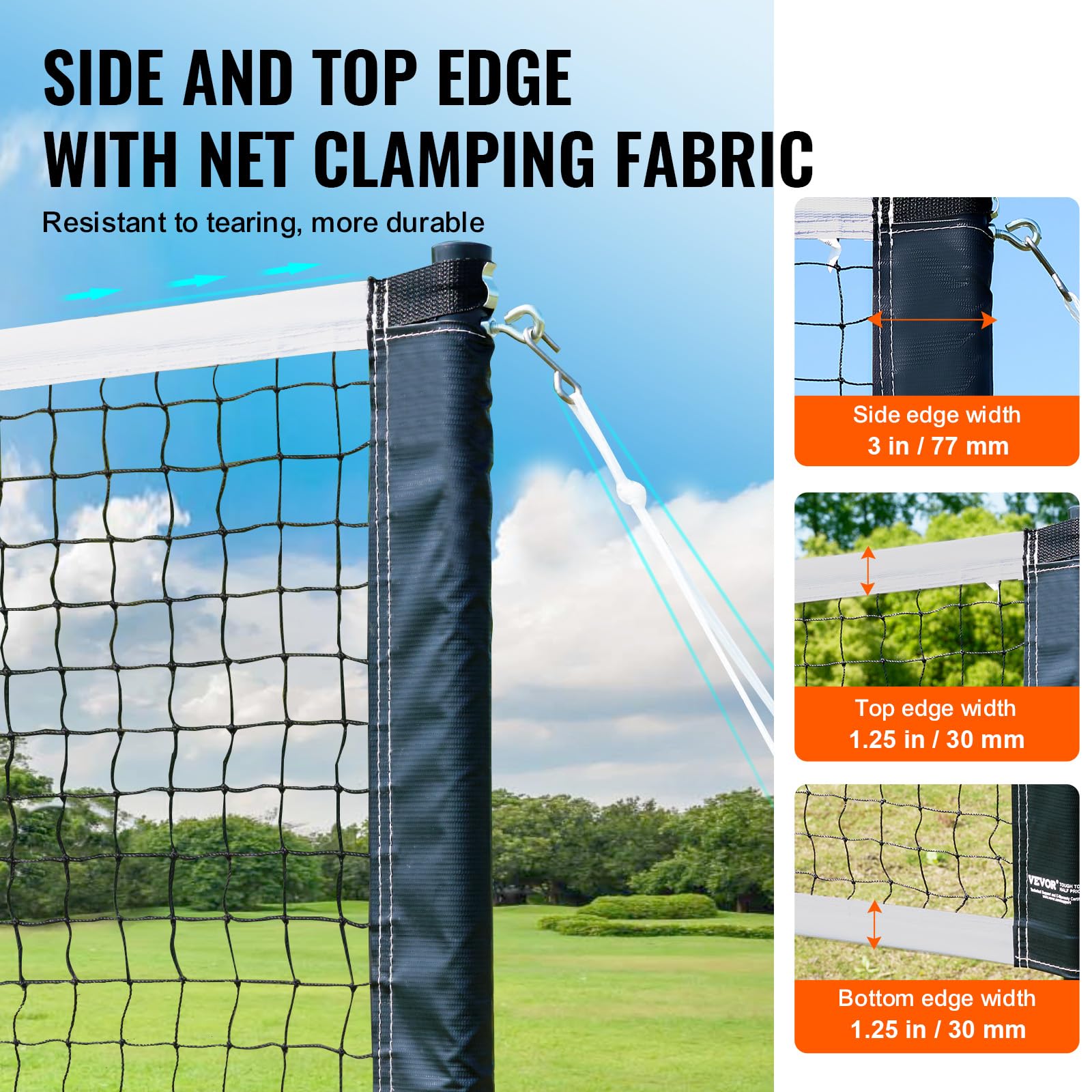 VEVOR Portable Badminton Net Set | 20ft Outdoor Set with 4 Rackets & Bag