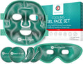 Medi Grade Gel Cooling Face Mask Set for Puffy Eyes with Thermo-bag