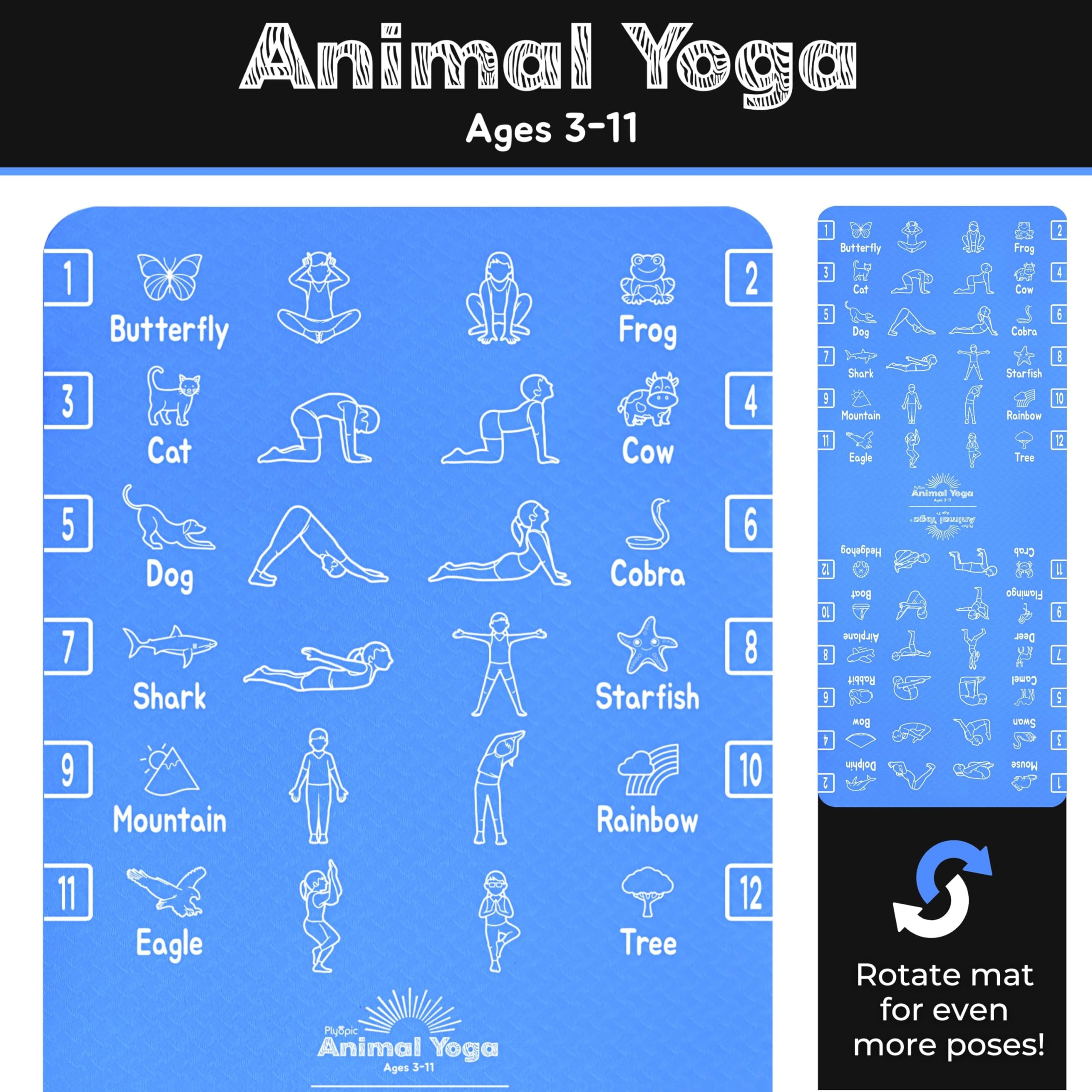 Plyopic Kids Yoga Mat – Non-Slip TPE Exercise Mat for Boys & Girls