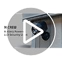 NICREW Battery Powered Motion Sensor Outdoor Security Light, 2-Pack