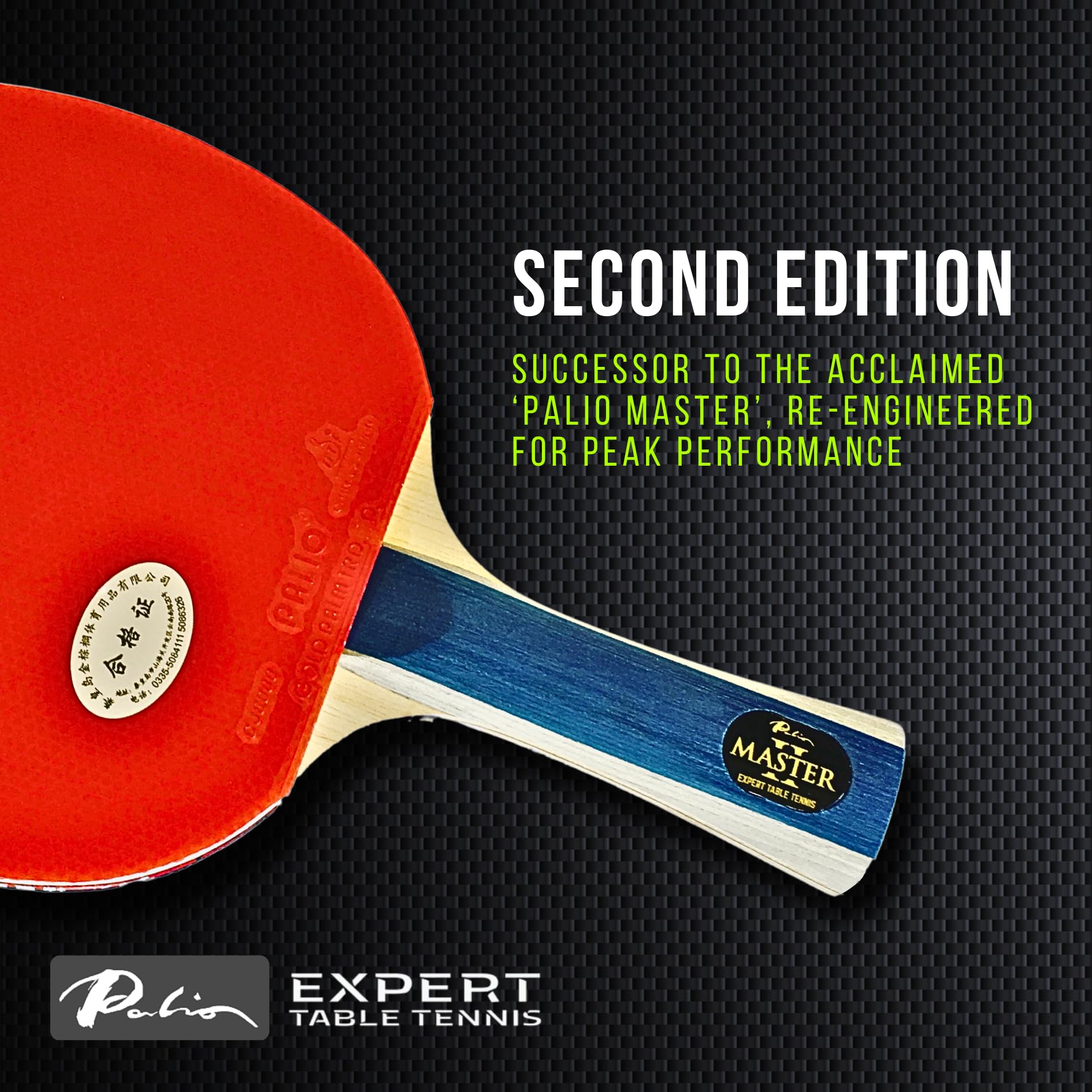 Palio Master 2.0 Table Tennis Bat – ITTF Approved Ping Pong Racket & Case