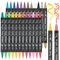 AOSUCO 24 Color Dual Tip Acrylic Paint Pens for Rock Painting & Crafts