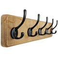 Dseap Coat Rack Wall: Patented, Heavy-Duty, 5-Double-Hooks Wooden Wall Mounted Coat Rack Coat Hanger Hook Rail for Winter Coats Hat Jacket Clothing