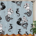 JOOCAR Mermaid Princess Shower Curtain | Waterproof Grey Polyester Fabric