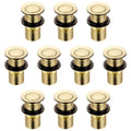 Xcel Home Brushed Gold Unslotted Basin Waste | Click Clack Brass Plug
