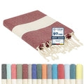 furora HOLIDAY Turkish Beach Towel - Extra Large 100x200cm Cotton Fouta