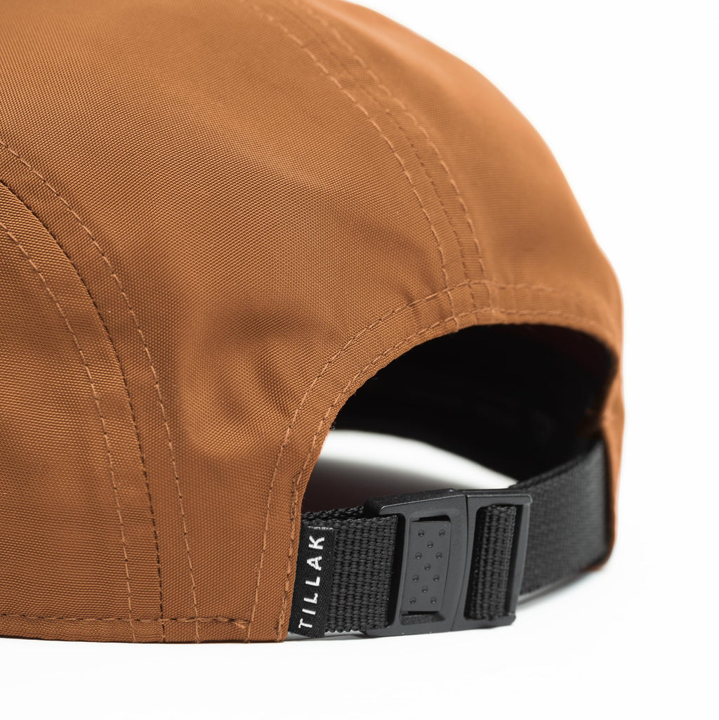 Tillak Wallowa 5 Panel Hat – Durable Kodra Nylon Outdoor Cap, Russet Brown