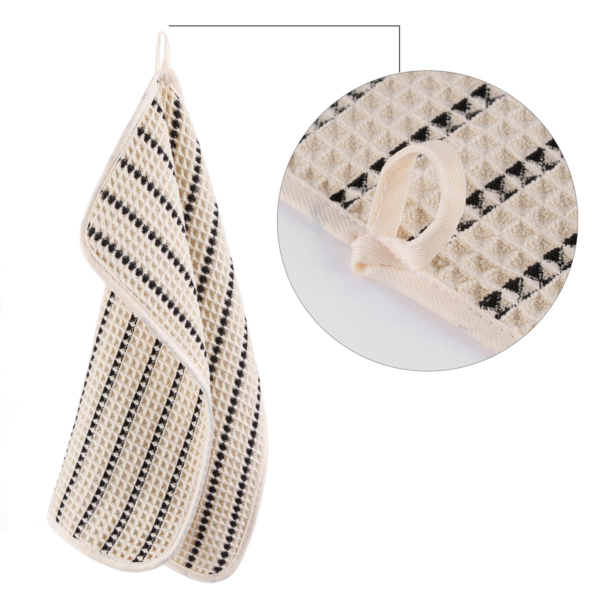 POLYTE 430 GSM Microfibre Waffle Wash Cloth Face Towel, 33.0x33.0 cm - image 3