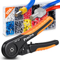 Preciva Ferrule Crimping Tool Kit – 0.08-10mm² Pliers with 1200 Connectors