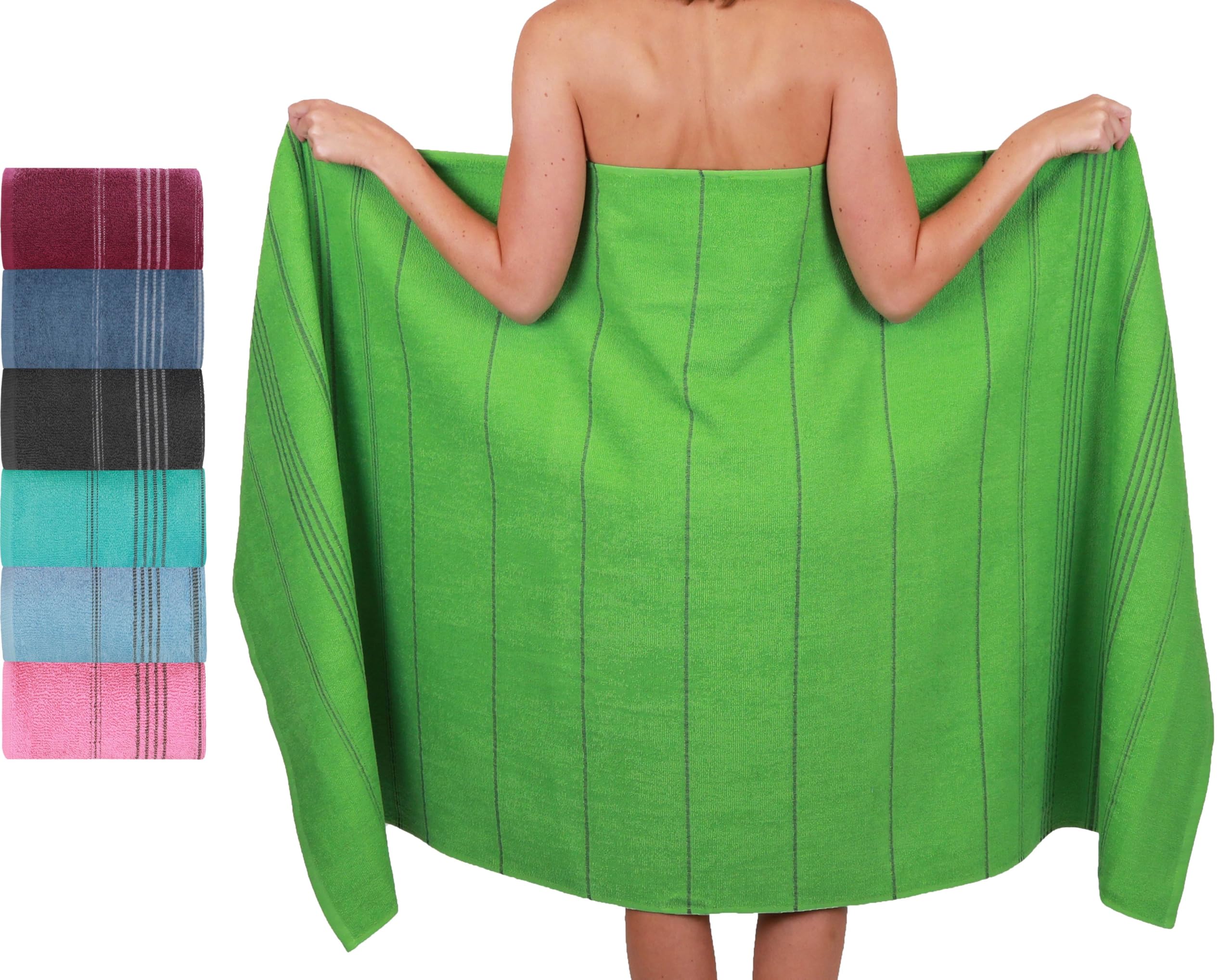 Betz XXL Cotton Bath Towel – Large 90x180 cm Beach & Sauna Towel, Green