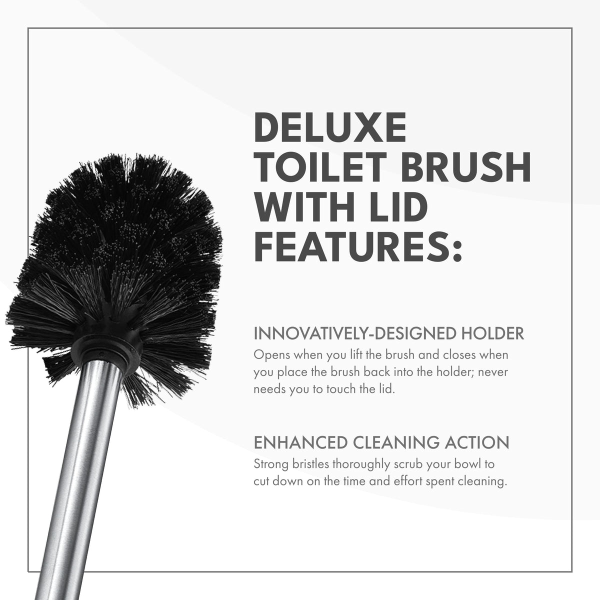 ToiletTree Products Deluxe Toilet Brush with Lid, White - image 3