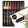 Posca PC-3M Paint Marker Pens | Autumn Tones Set of 8 | 0.9-1.3mm