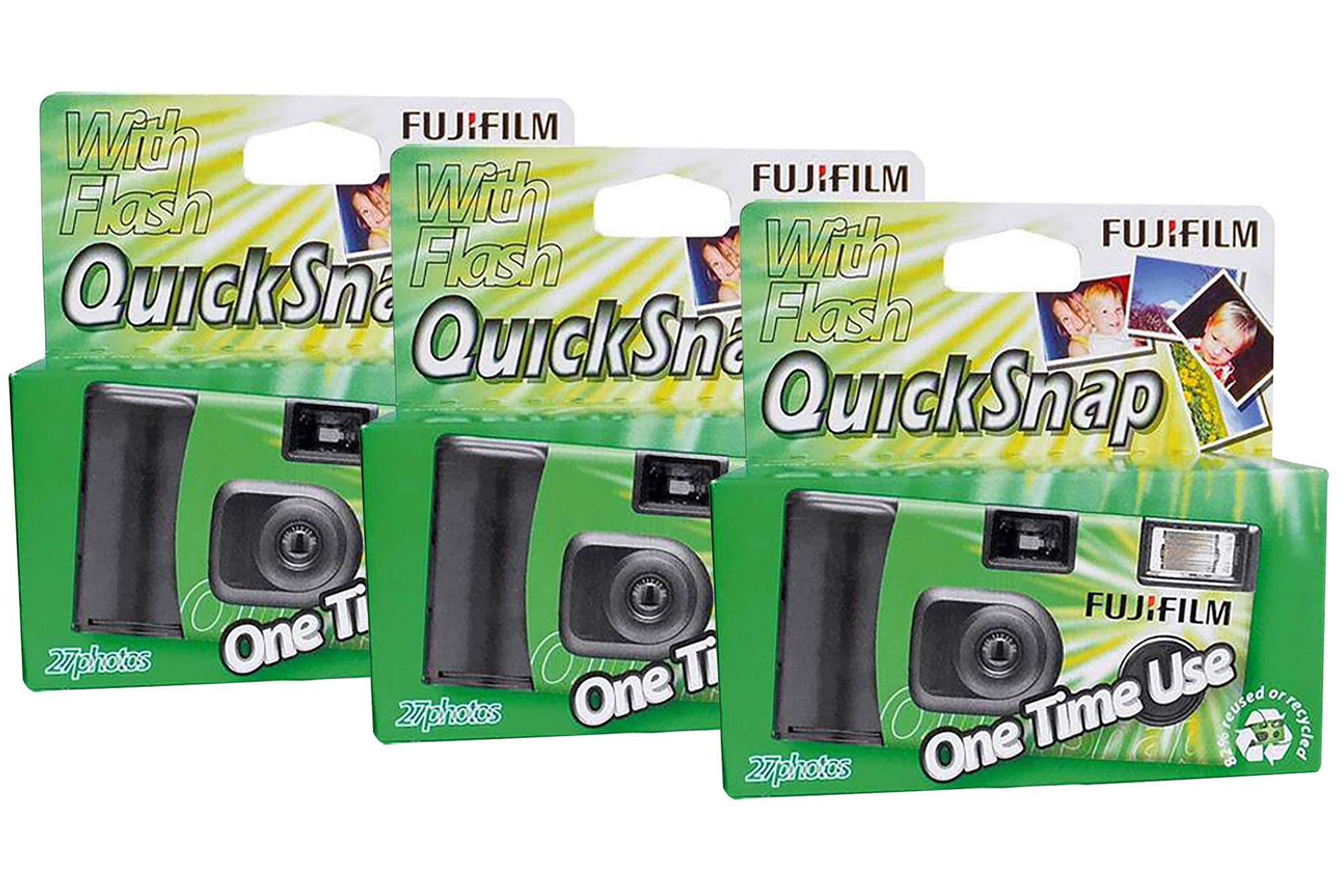 Fujifilm QuickSnap Disposable Camera - Superia 400 ISO - 27 Exp (3 Pack)
