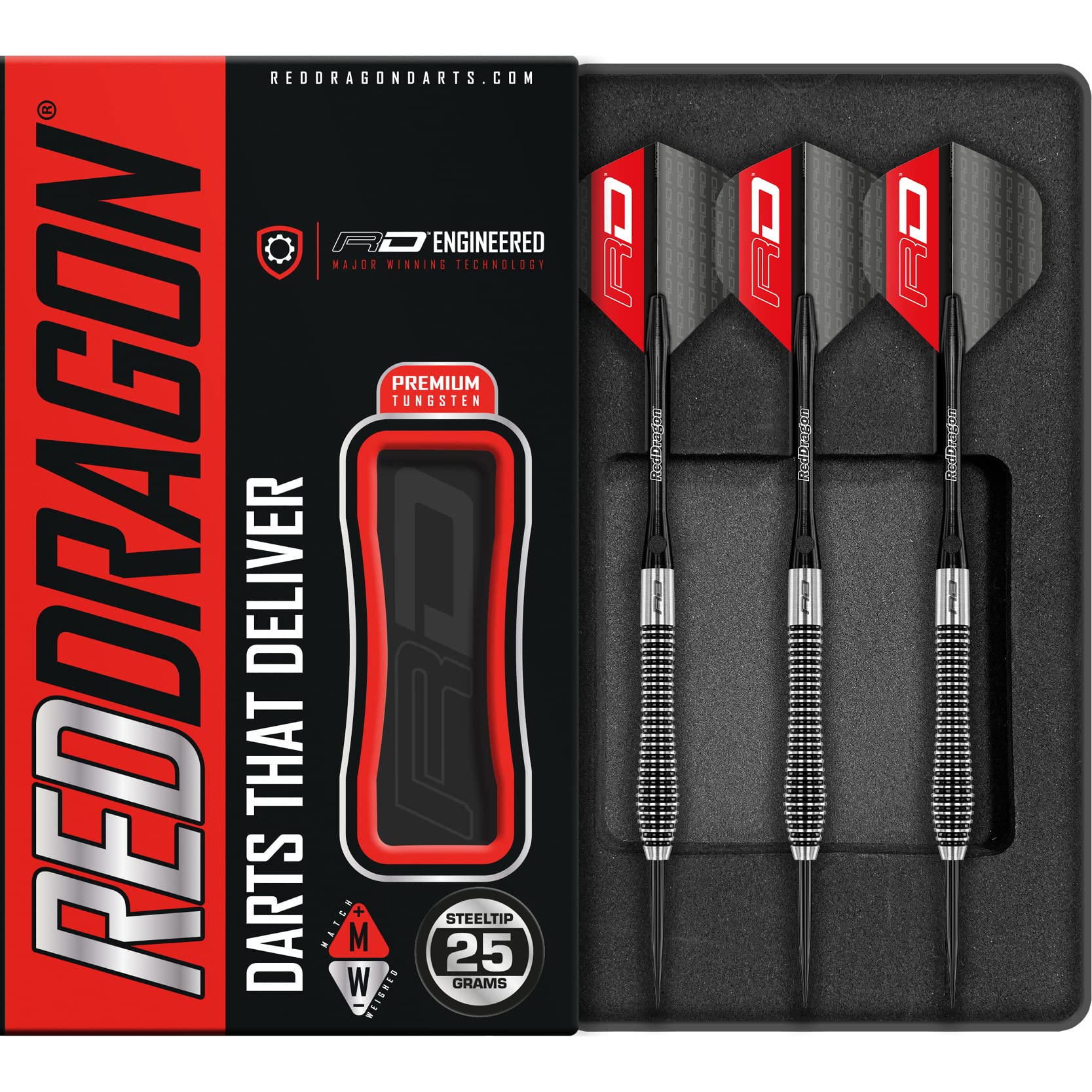 Red Dragon Lethal Magic 25g Tungsten Darts Set | Steel Tip Darts