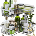 HapiRm Corner Shower Caddy – 2 Pack Stainless Steel No-Drill Shelves