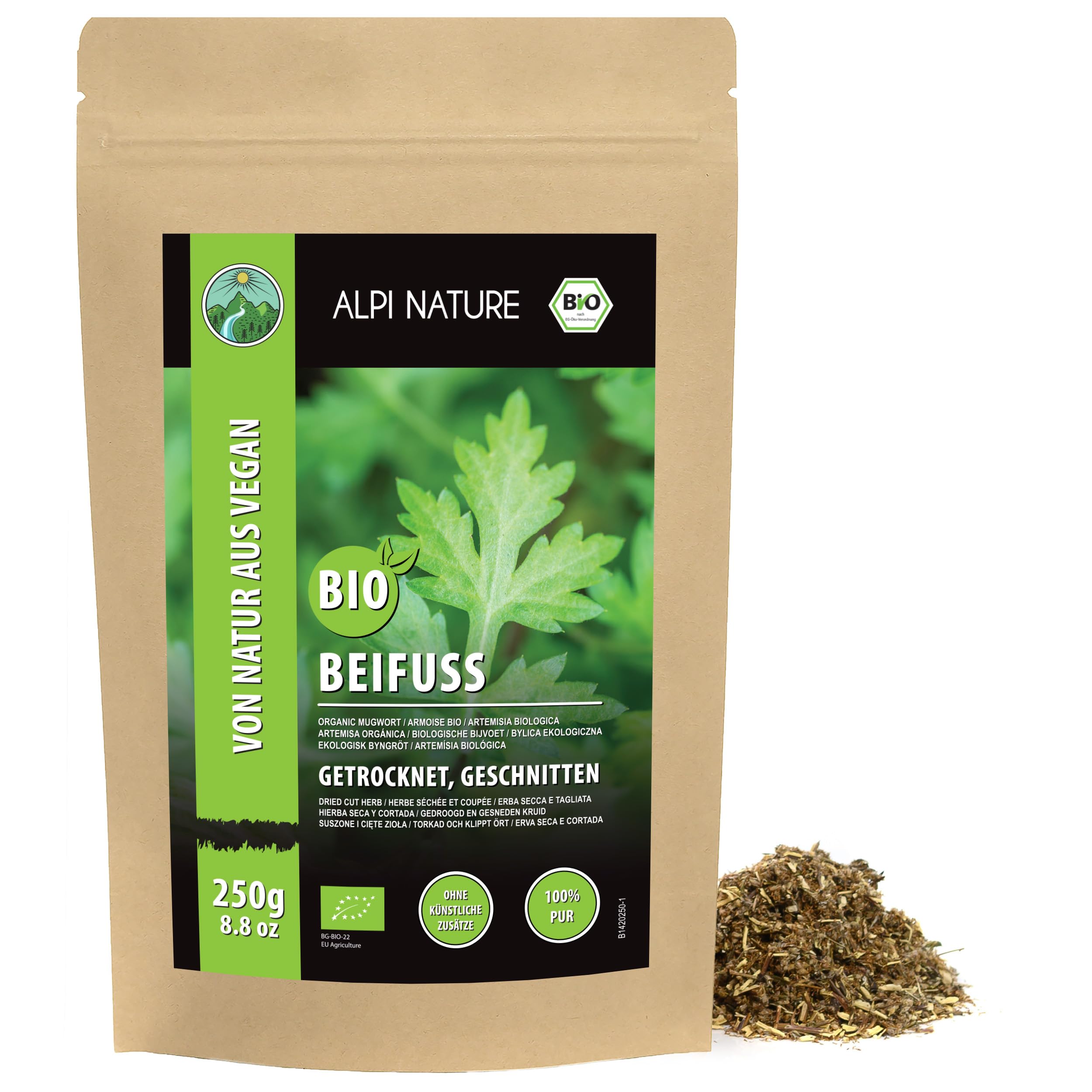 Alpi Nature Organic Mugwort Tea – 250g Dried Loose Leaf Herb