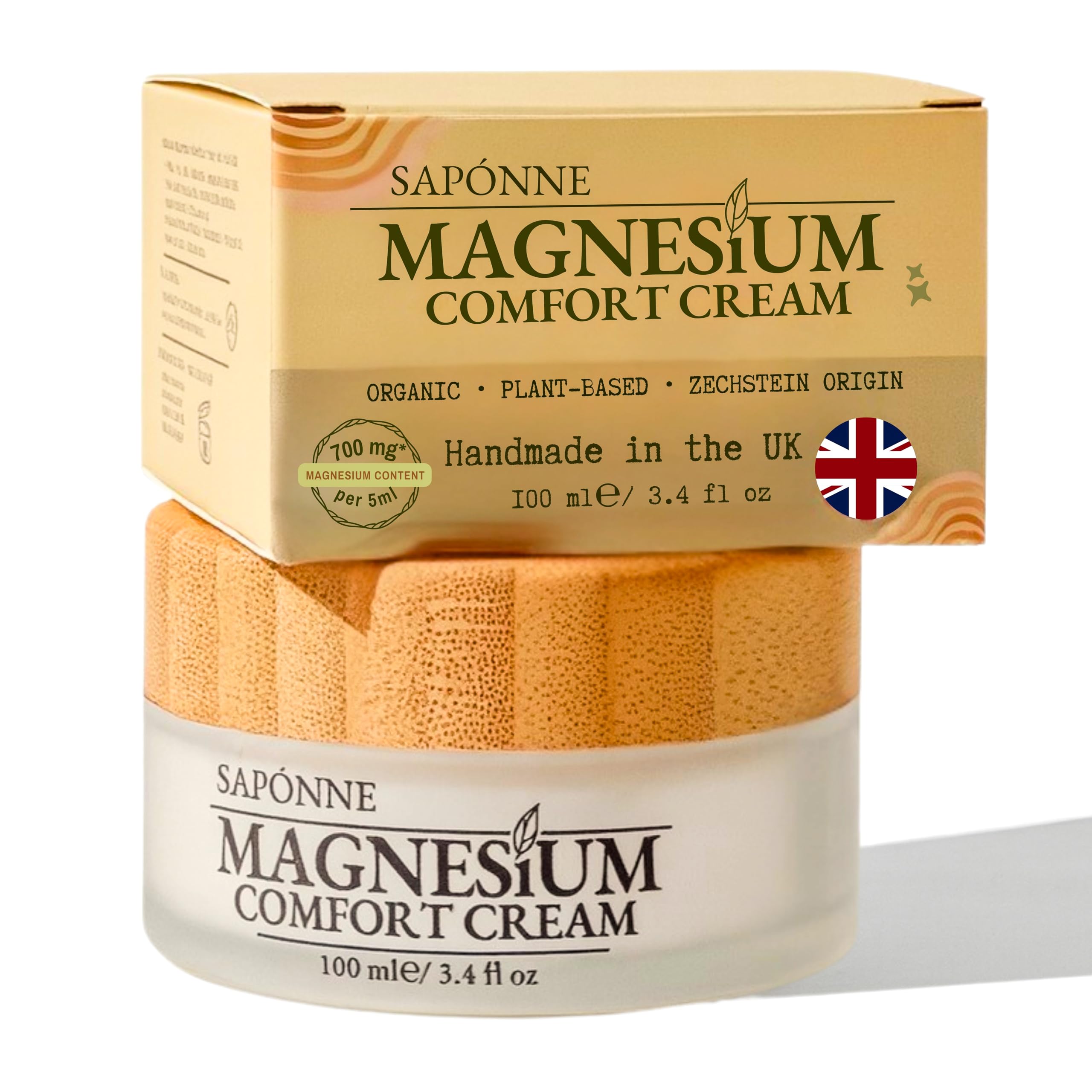 Sapónne Zechstein Magnesium Cream for Pain, Sleep & Restless Leg Relief