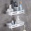Hoomtaook Shower Caddy – No-Drill Space Aluminum Bathroom Shelf, 2 Pack