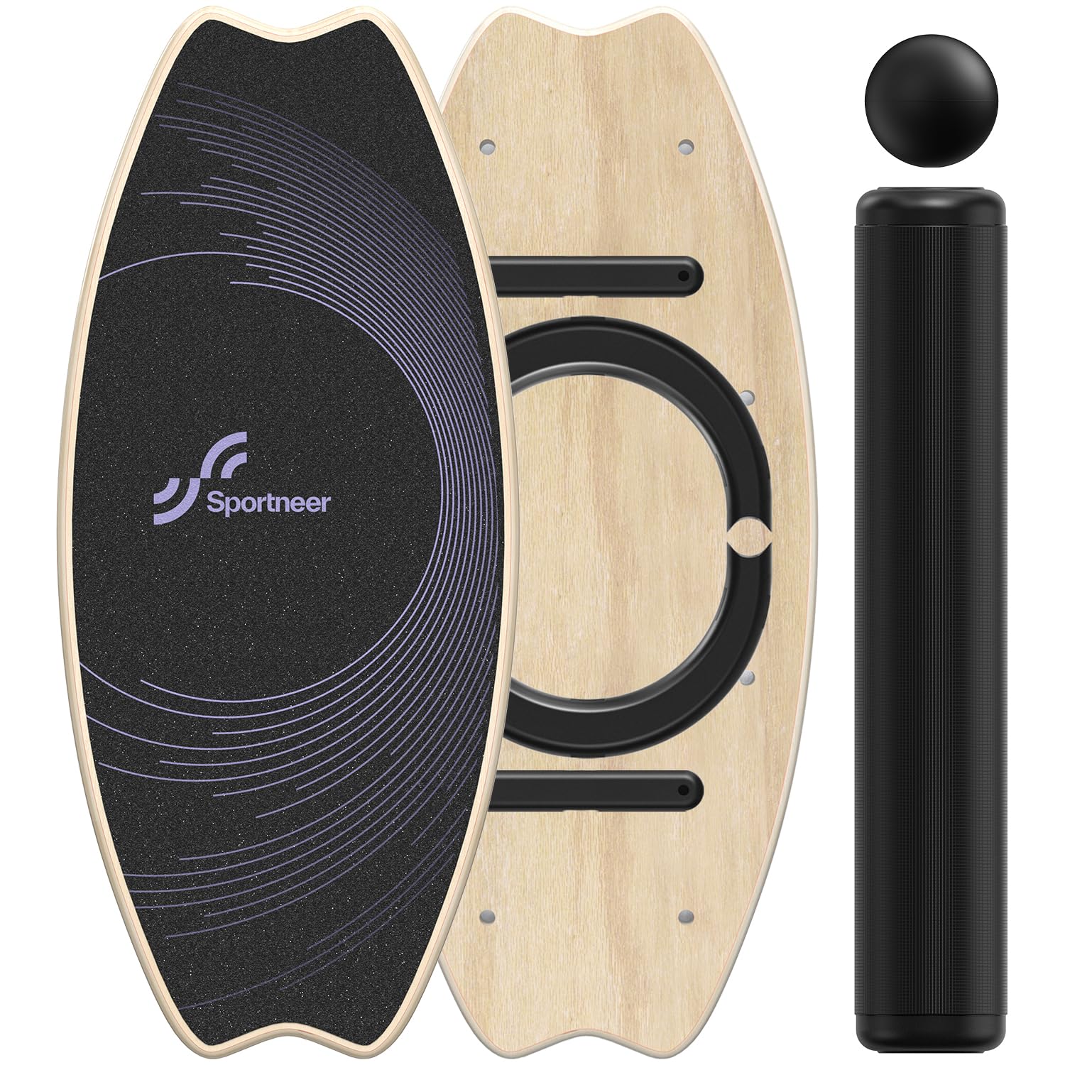 Sportneer 2-in-1 Balance Board | Indoor Surfboard & Skateboard Trainer