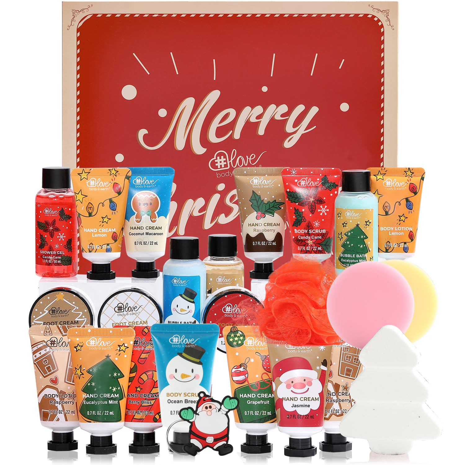 24pcs Christmas Advent Calendar 2025 | Women's Spa Gift Set