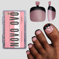 NOVO OVO French Tip Press on Toenails – Soft Gel Matte Extension 360Pcs