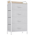 YITAHOME 4-Drawer Fabric Dresser | Metal Frame Storage Chest, Light Gray
