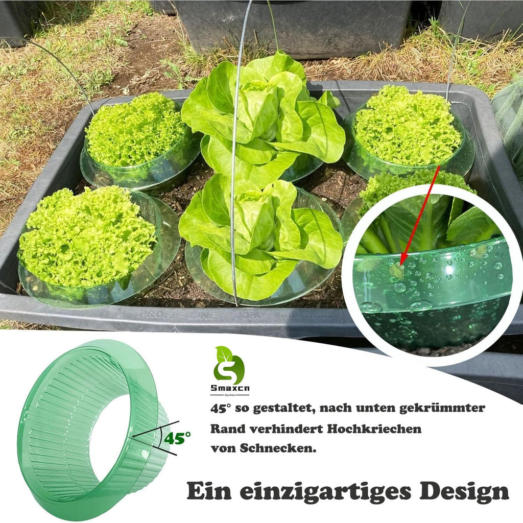 Smaxcn Snail Protection Rings – 20 Pack Plastic Snail Collar Garden Fence