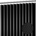 Clara Clark Waffle Fabric Shower Curtain – Black Waterproof 72x72