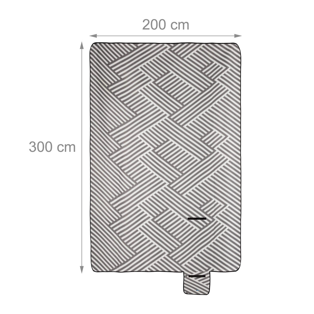 Relaxdays XXL Picnic Blanket | 200x300cm Insulated Fleece Outdoor Mat