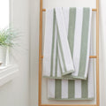Bianca Sage Green Cotton Jacquard Reversible Hand Towel - 50x85cm