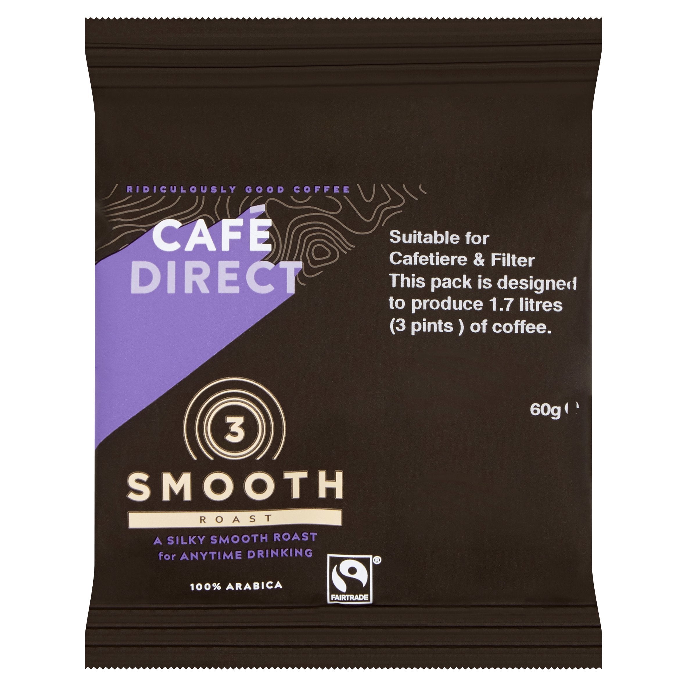 Cafedirect Medium Roast Ground Arabica Coffee - 60g Sachet (Pack of 45)