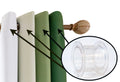 Jolof Store Curtain Spacers – 8 Pack Clear Snap-On Drapery Shapers