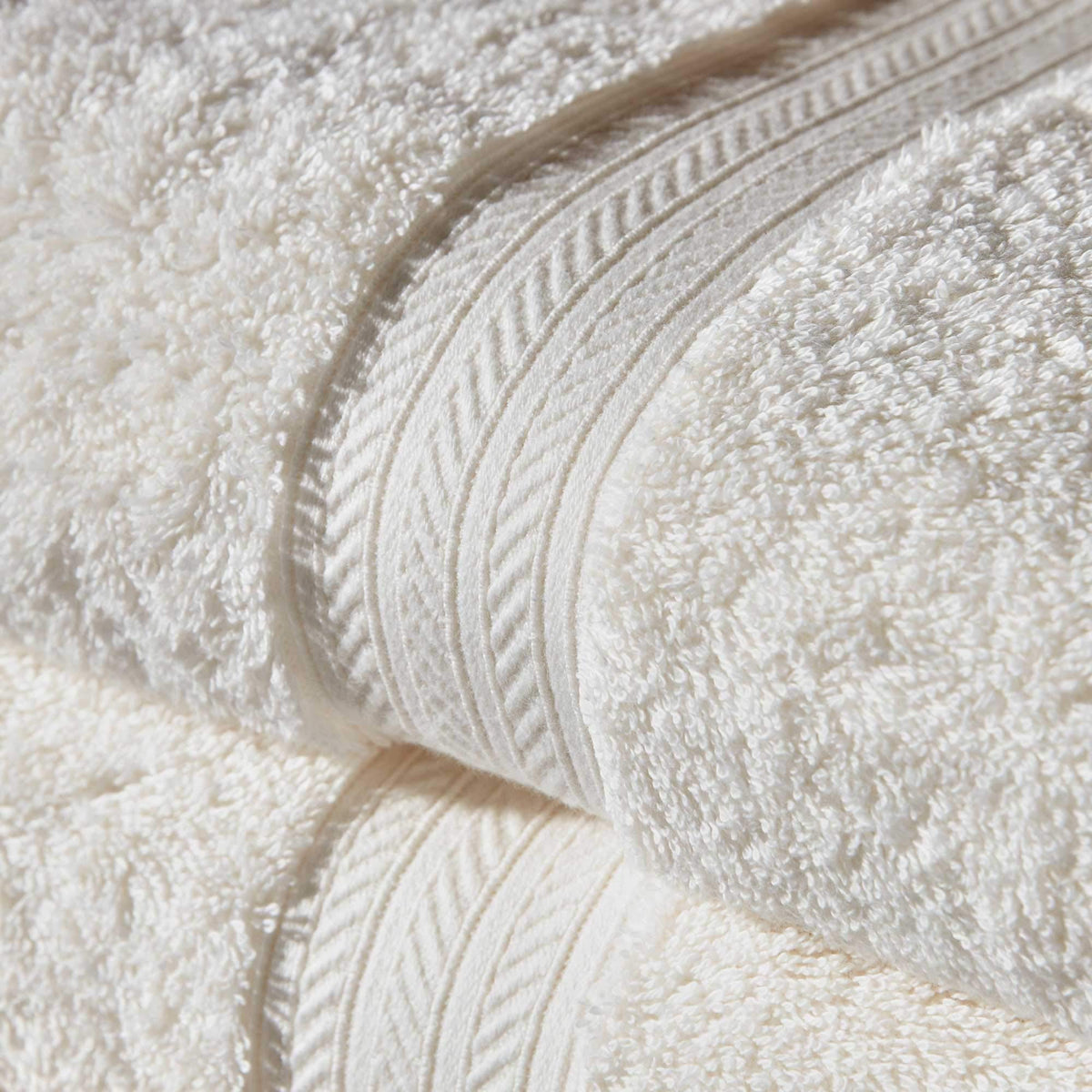 Christy Renaissance 4 Face Cloths Set | Parchment Off-White | 100% Egyptian Cotton | Luxuriously Soft and Super Absorbent | 675 GSM - image 3