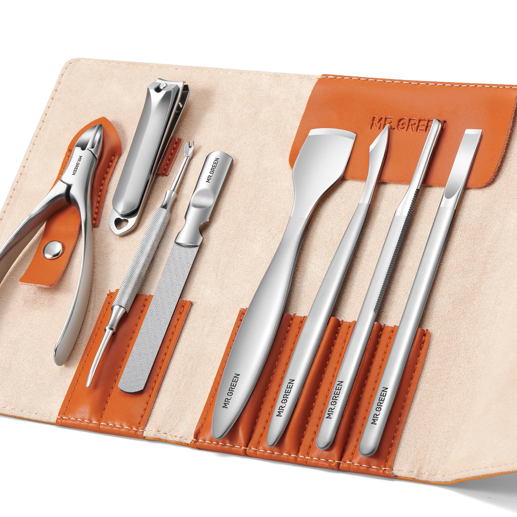MR.GREEN 8Pcs Professional Pedicure Knife Set | Stainless Steel Foot Care