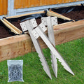10-Pack Heavy Duty Galvalume Steel Railway Sleeper Brackets