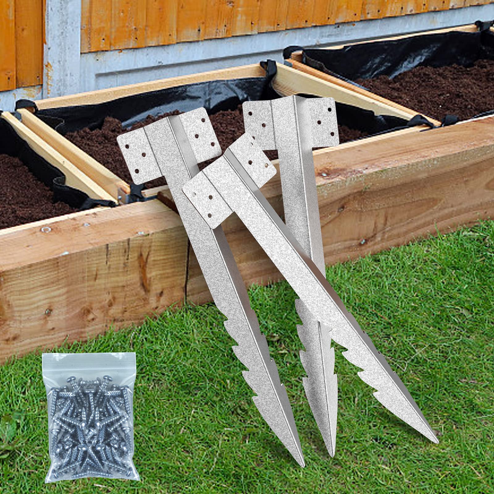 10-Pack Heavy Duty Galvalume Steel Railway Sleeper Brackets