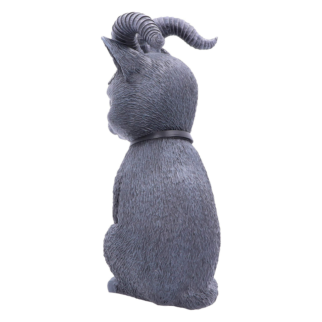 Nemesis Now Pawzuph Horned Occult Cat Figurine – Black Resin, 26.5cm